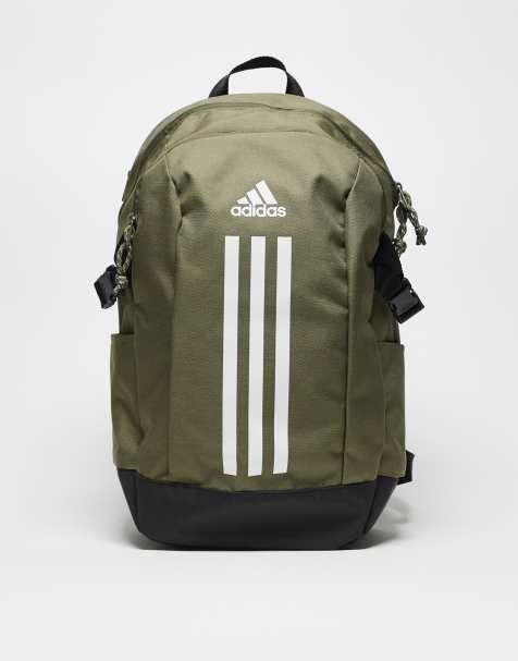 adidas Training Power backpack with reflective 3 stripes in stone - view 1