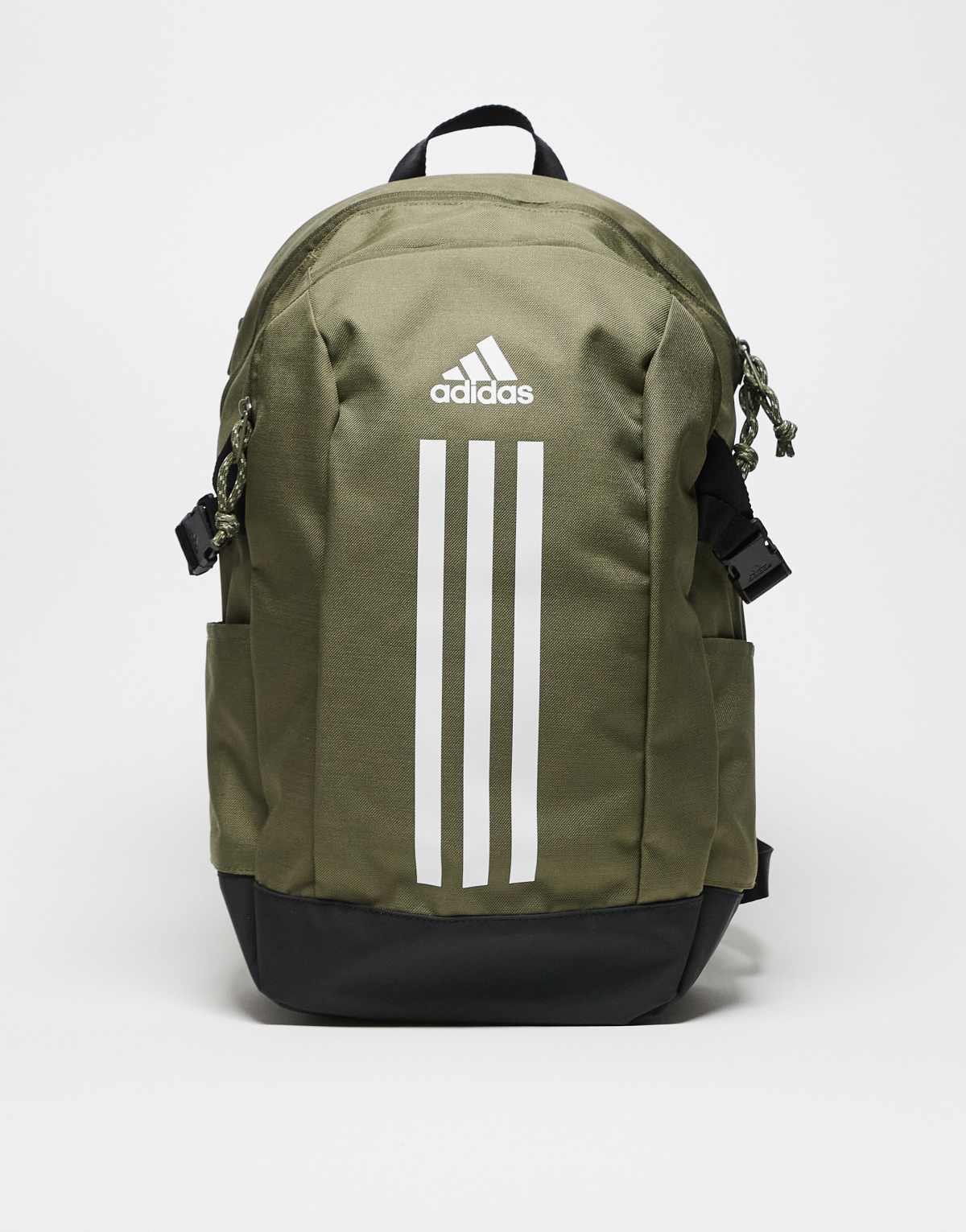 adidas Training Power backpack with reflective 3 tripes in stone