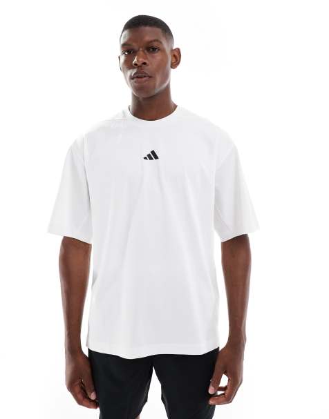 adidas Training – Power – Biały T-shirt oversize - view 1