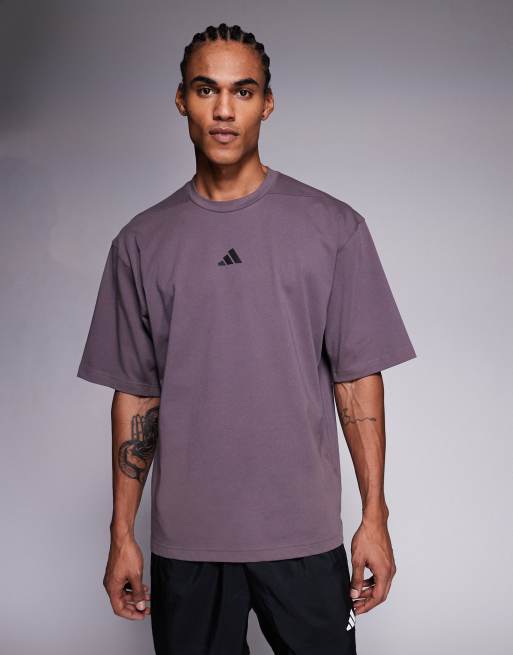 adidas Training – Power – Ciemnoszary T-shirt oversize, 4 z 6