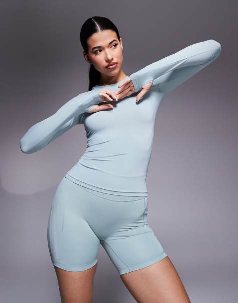 adidas - Training Power Essentials - Top a maniche lunghe verde salvia - view 1