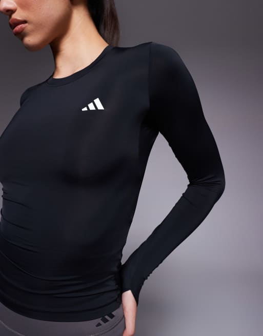 adidas - Training Power Essentials - Top met lange mouwen in zwart, 2 van 4