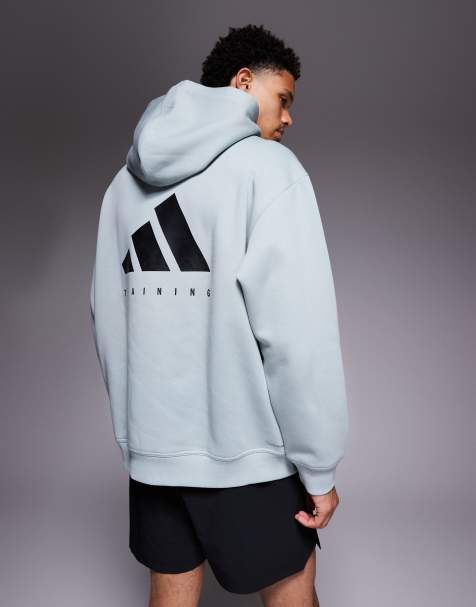 adidas Training – Power – Oversize-Kapuzenpullover in Salbeigrün - view 1