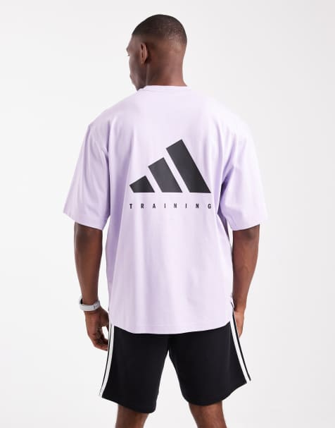 adidas Training Power oversize tee in powder plum - PURPLE - view 1