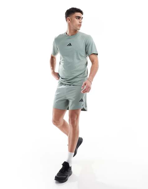 adidas Training – Power – Shorts in Silbergrün mit 3-Streifen-Logo - view 1