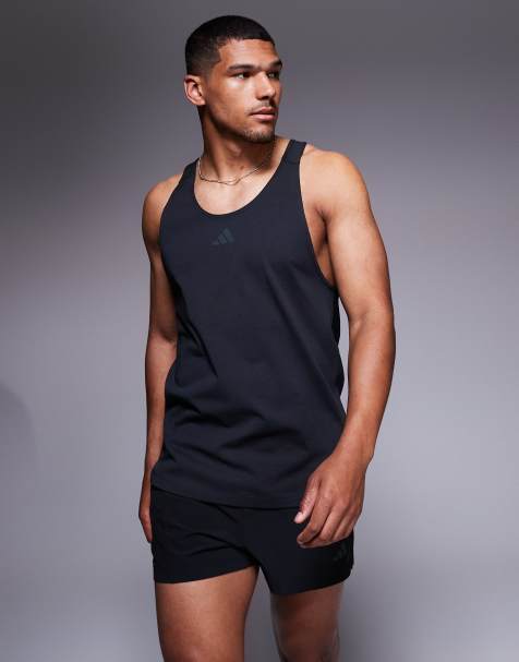 adidas Training Power stringer vest in black