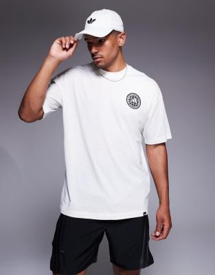 adidas Training - Power - T-shirt avec imprimé globe au dos - Blanc - view 1
