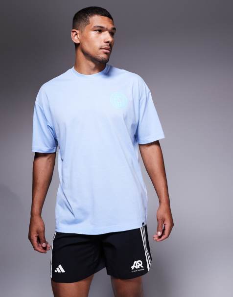 adidas Training - Power - T-shirt avec imprimé globe au dos - Bleu cendré - view 1