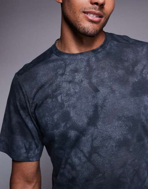 adidas Training Power t-shirt in graphic grey and black print, 2 of 4
