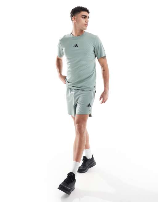 adidas - Training - Power - T-shirt met 3-Stripes in zilvergroen, 2 van 4