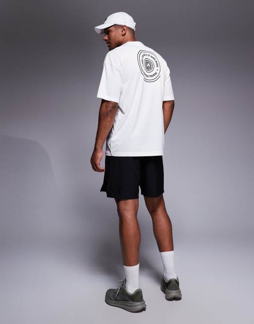 adidas Training Power - T-shirt met wereldbolprint op de rug in wit, 4 van 4