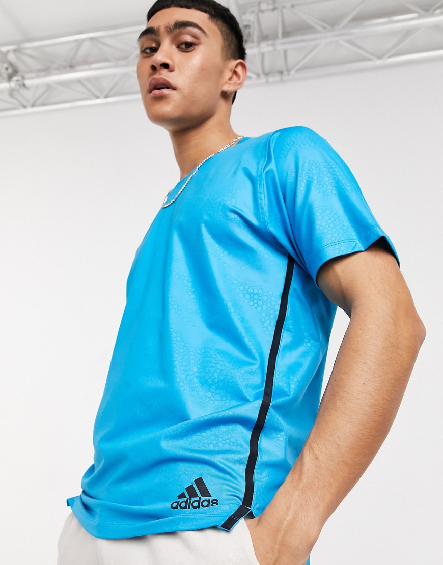 Adidas Training Primeblue t-shirt in blue-Blues