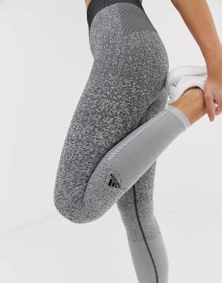 adidas training primeknit leggings in grey