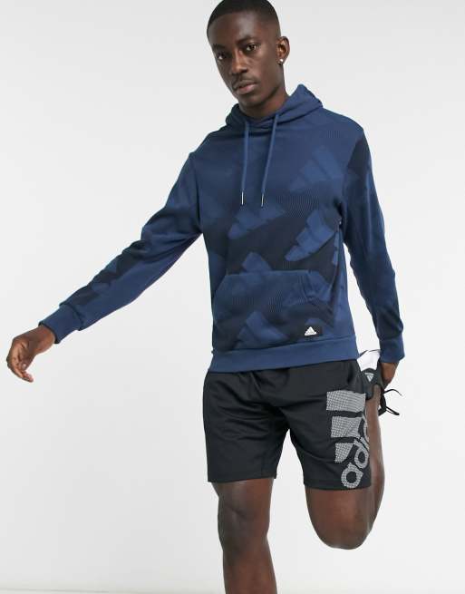 Adidas training store navy blue sweatshirt