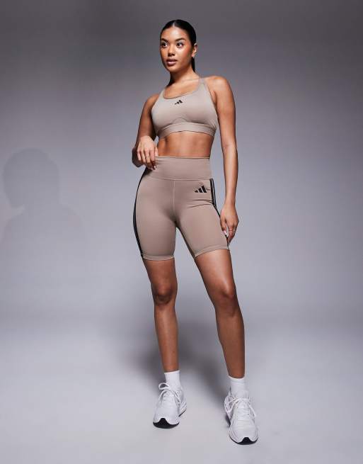 adidas Training PWRCT high support sports bra in light brown, 2 of 4