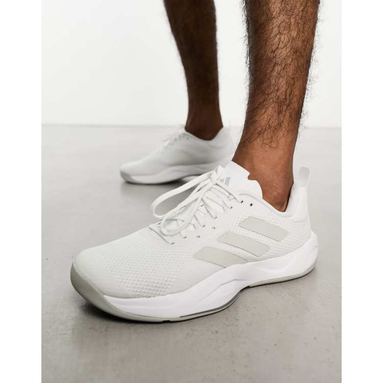 Adidas white shop training shoes