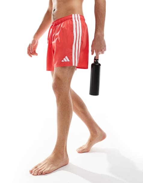 adidas Training - Røde 3-tommer-badeshorts med 3 striber - view 1