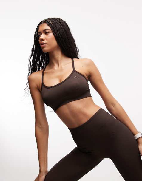 adidas Training - Reggiseno a sostegno leggero in maglia nero - view 1