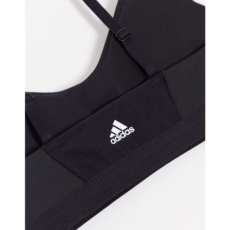 Palestra e allenamento Activewear adidas - Training - Reggiseno sportivo con spalline sottili, 3 strisce e supporto leggero, colore nero