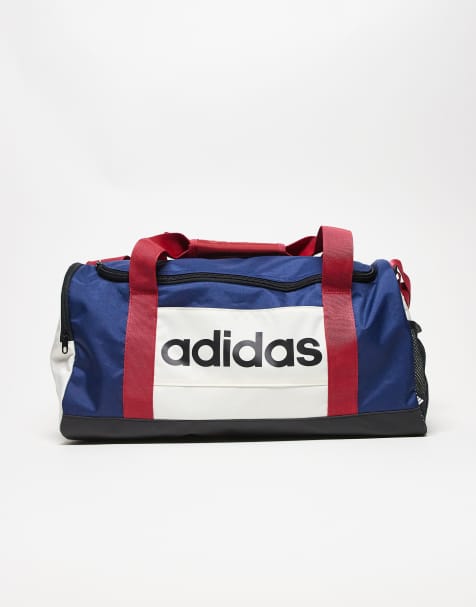 adidas Training – Retro-Beuteltasche in Weiß, Blau und Rot - view 1