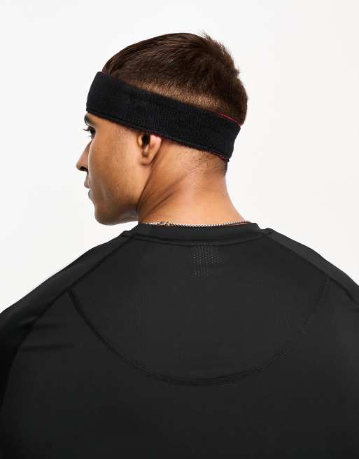 adidas Training reversible headband in black and red