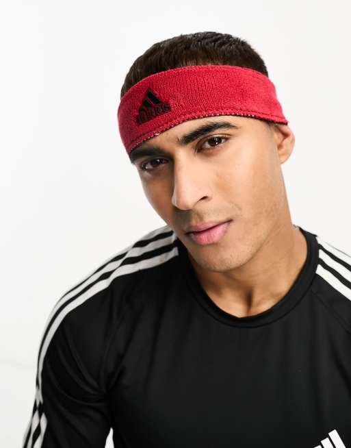 adidas Training reversible headband in black and red