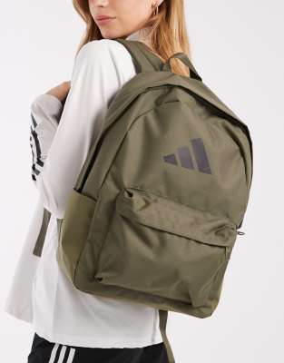 adidas - Training - Rucksack in Khaki mit Logo-Grün