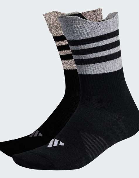 adidas Training Running x reflective socks 1 pair in black / reflective silver - view 1