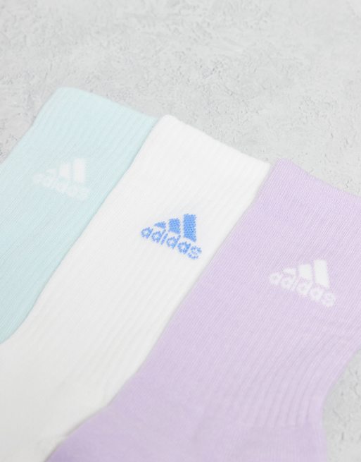 adidas - Training - Set van 3 paar sokken in blauw, wit en lila, 3 van 3