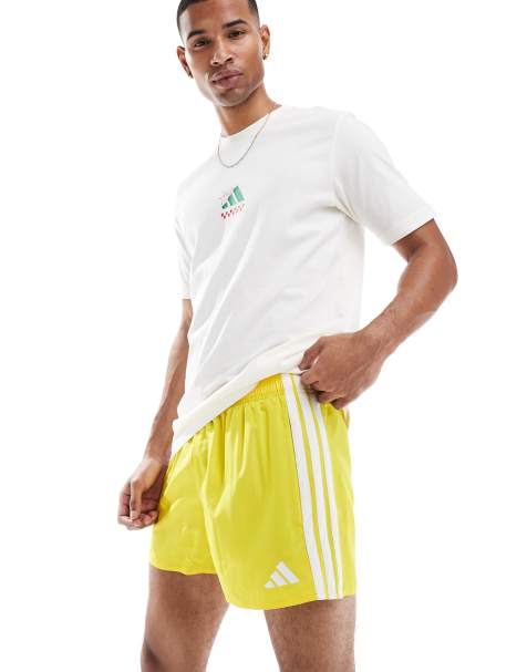 adidas Training - Short de bain 3 pouces à 3 bandes - Jaune - view 1