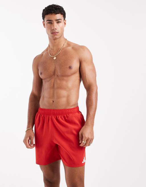 adidas Training - Short de bain 5 pouces - Rouge, 4 de 5