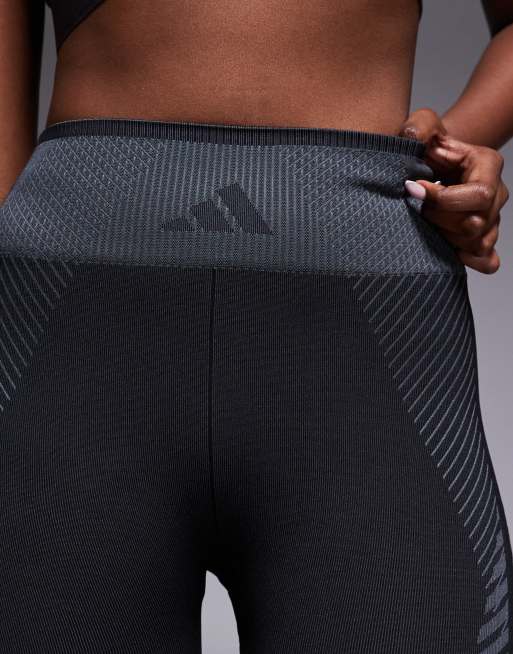 adidas Training - Short legging 5" sans coutures - Noir et gris, 5 de 5