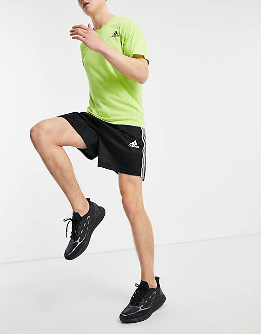 adidas - Training - Short met 3 strepen in zwart