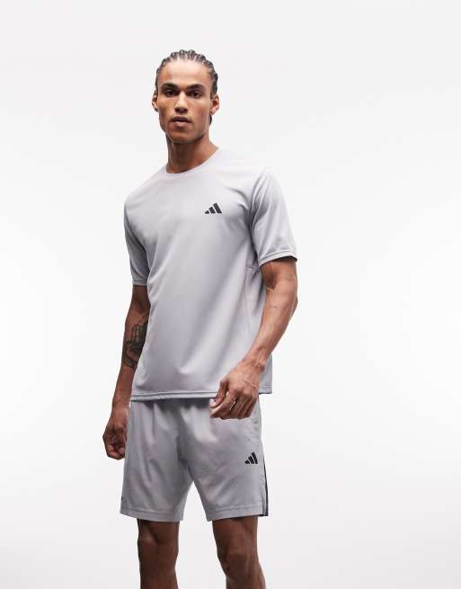 adidas - Training - Short met 3-Stripes in grijs, 5 van 5