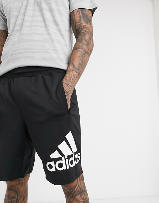adidas Training shorts with logo in black