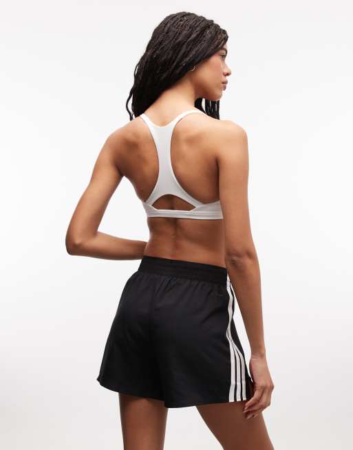 adidas Training – Shorts aus Webstoff in Schwarz mit 3 Streifen in Weiß, 3 von 5