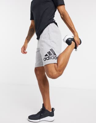 asos adidas Training shorts in grey with large logo