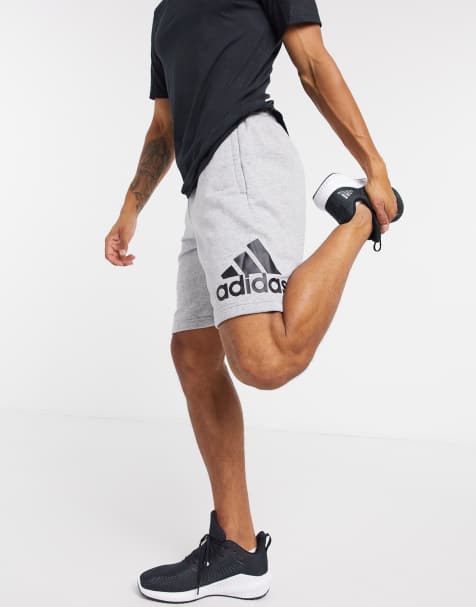 adidas Training shorts in grey with large logo - view 1