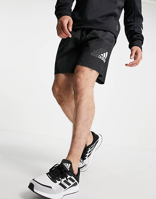  adidas Training shorts with repeat logo in black 