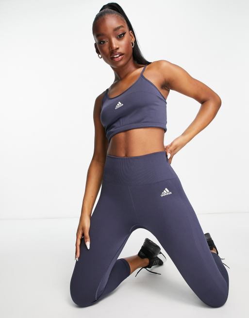 adidas - Training - Sømløse leggings i 7/8-længde i marineblå
