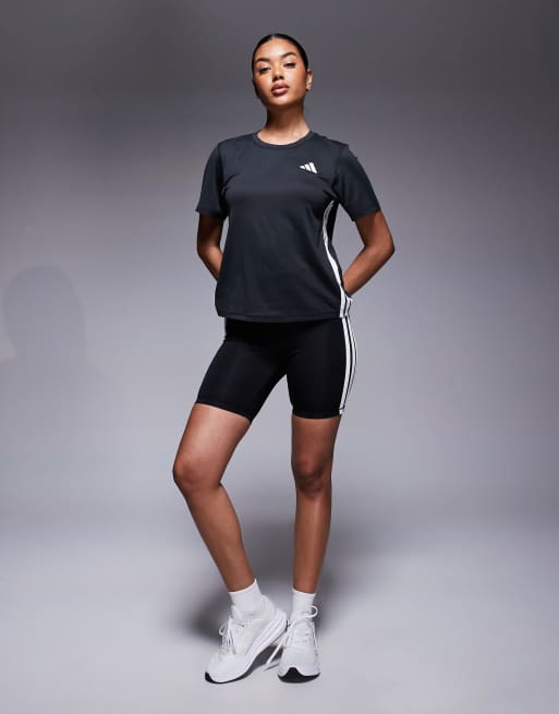 adidas Training - Sort t-shirt med 3 striber, 2 af 4