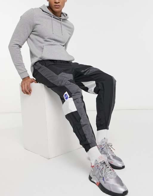 adidas Training Space track pants in black and grey ASOS