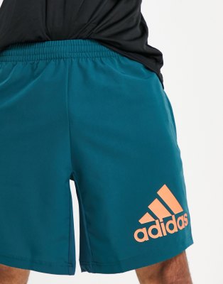 adidas teal shorts