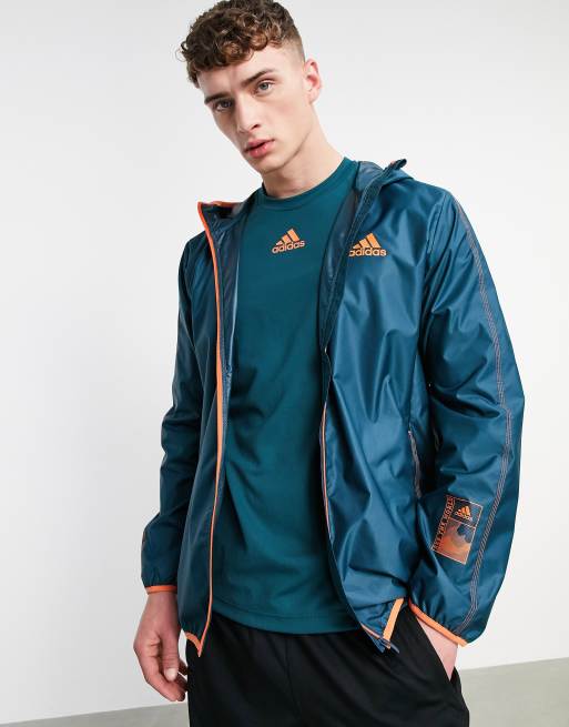 Teal adidas sale jacket