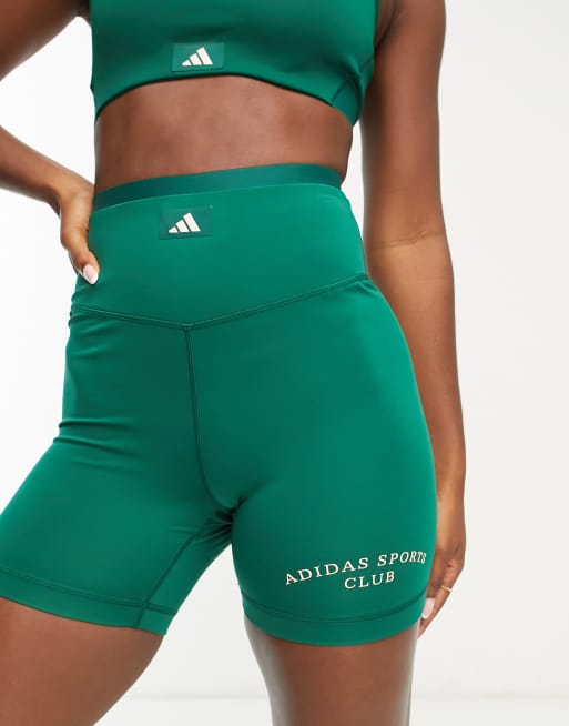 green adidas biker shorts