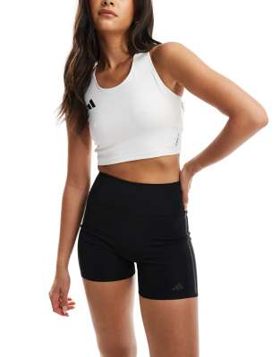 adidas performance Training Strength 4" booty shorts in black