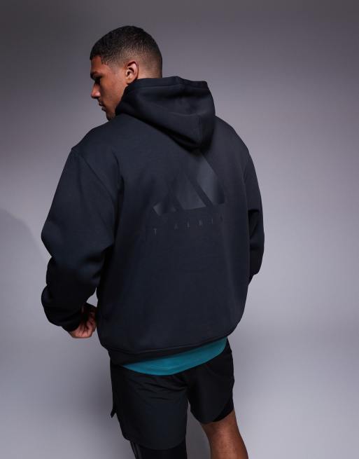 adidas Training – Strength – Oversize-Kapuzenpullover in Schwarz, 4 von 4