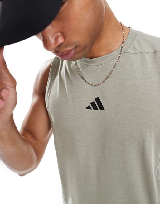 adidas Training Strength tank in grey