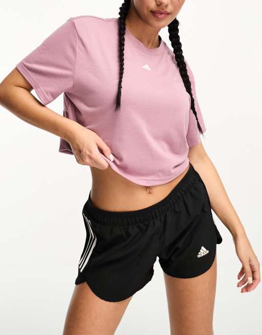 adidas Training – Studio – T-Shirt in Flieder