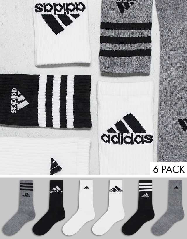 adidas Training Superlite 2 6 pack crew socks in multi